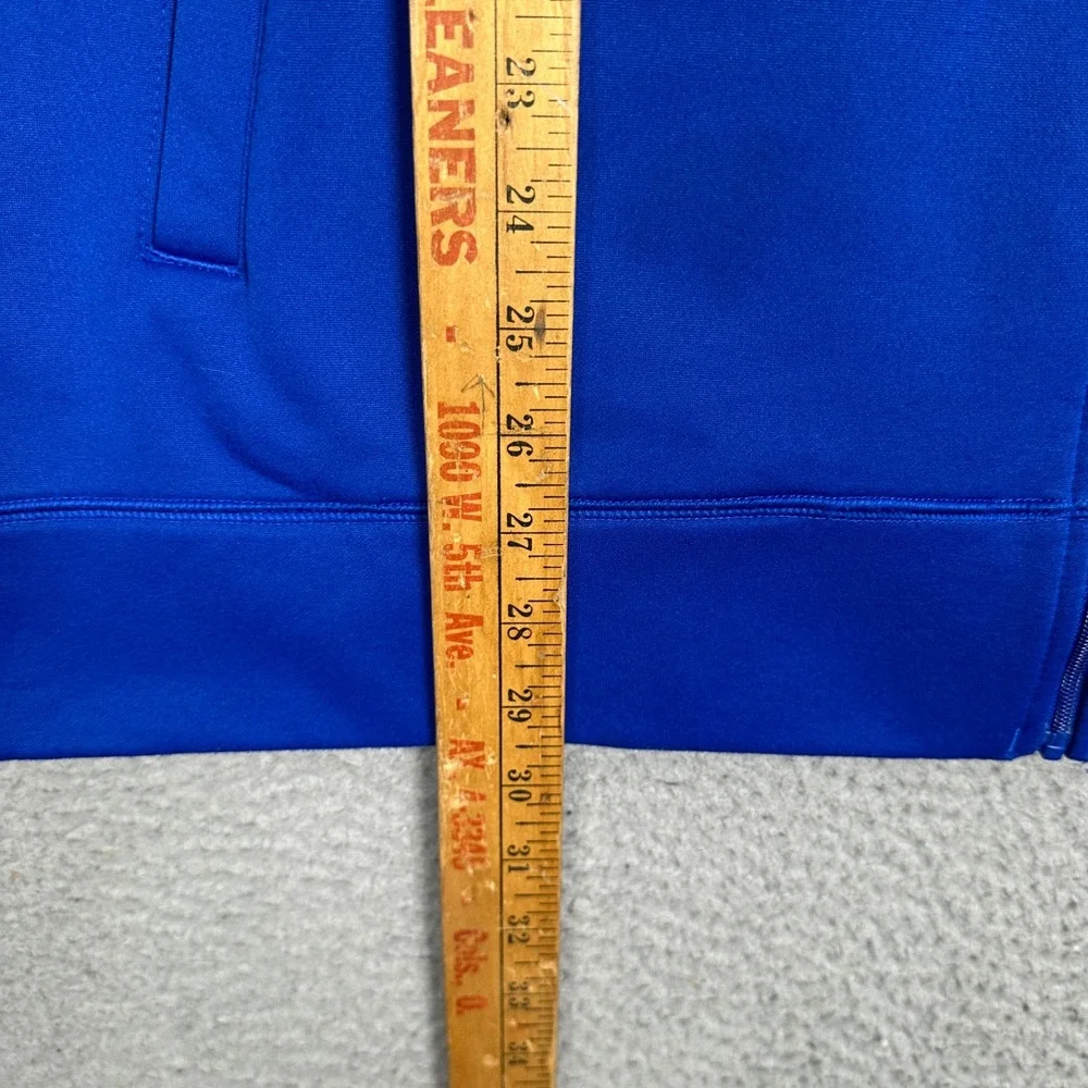 The North Face Hoodie Mens XL Full Zip Blue Navy Colorblock Performance Logo EUC